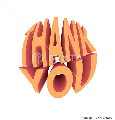Thank you quote. Retro style design typography. 75437085