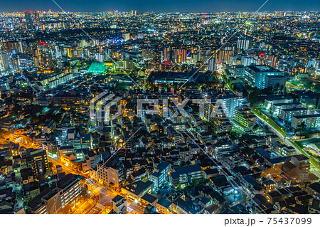 東京の都市夜景(恵比寿から目黒方向) 東京の都市夜景(恵比寿から目黒方向) 75437099