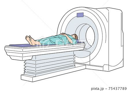 Ct検査 人物 イラストのイラスト素材