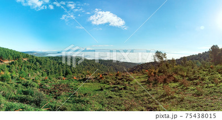 beautiful clouds on the background of the snowy Mount Hermon in winter beautiful clouds on the background of the snowy Mount Hermon in winter 75438015