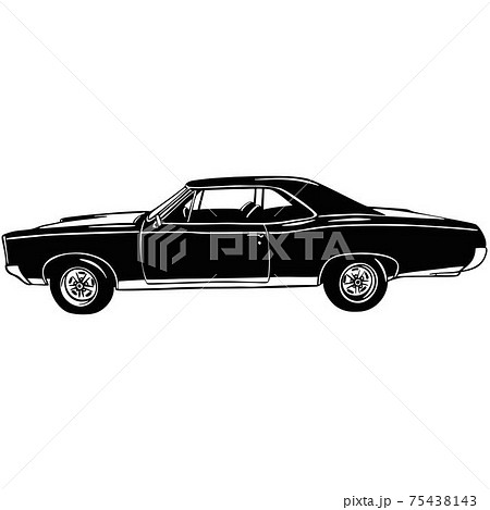 Muscle Car Old Usa Classic Car 1960s Muscle のイラスト素材