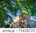 Towers of Zvolen Castle in Zvolen town, Slovakia 75438725