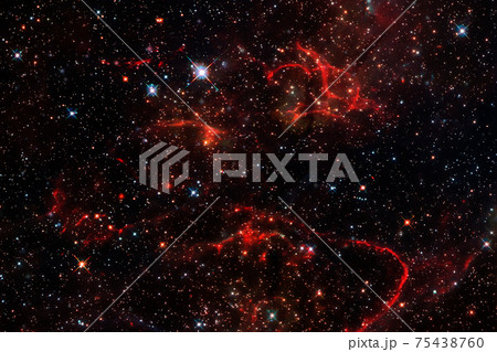 Outer space art. Starfield. Elements of this image furnished by NASA. 75438760