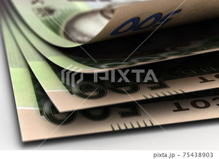 Ukrainian Hryvnia Closeup 75438903