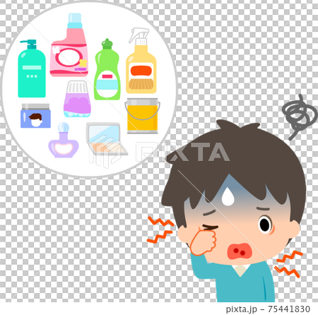 化学物質過敏症の男性と原因となる日用品 化学物質過敏症の男性と原因となる日用品 75441830