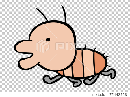 Walking Kimokawa Style Ants Stock Illustration