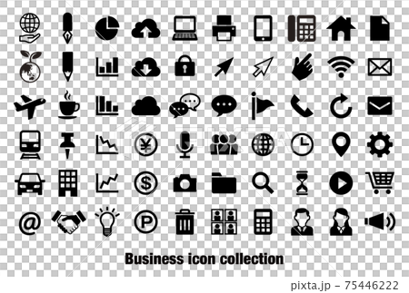 Business icon material set Business icon material set 75446222