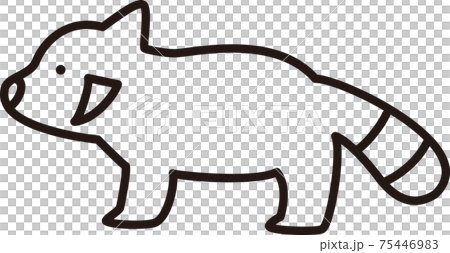 レッサーパンダ かわいいイラストのイラスト素材