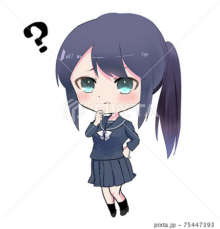 Illustration Material Girl In A Sailor Suit Stock Illustration
