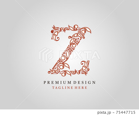 Letter Z Luxury logo icon, Elegant flourishes ornament monogram design vector. 75447715