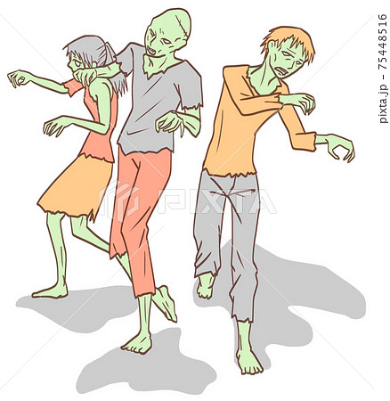 襲い来るゾンビたち（シンプルカラー） 75448516