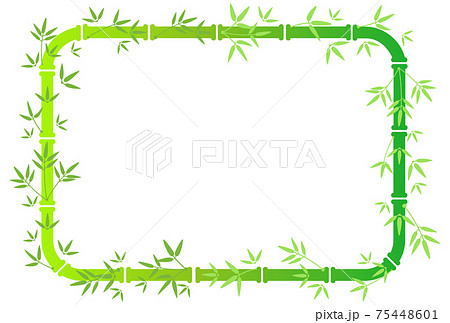 竹や笹の装飾枠のイラスト素材