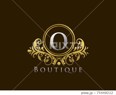 Luxury Boutique Letter O Logo. Vintage Golden Badge Design Vector. 75449212