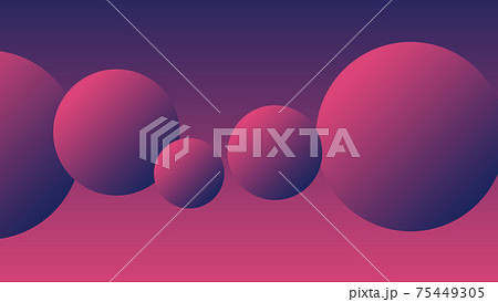 抽象的な背景素材　グラデーション　幾何学模様　カラフル【16:9】 75449305