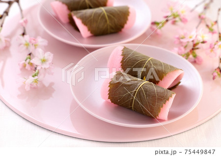 桜餅　啓翁桜　おうちでお花見 75449847
