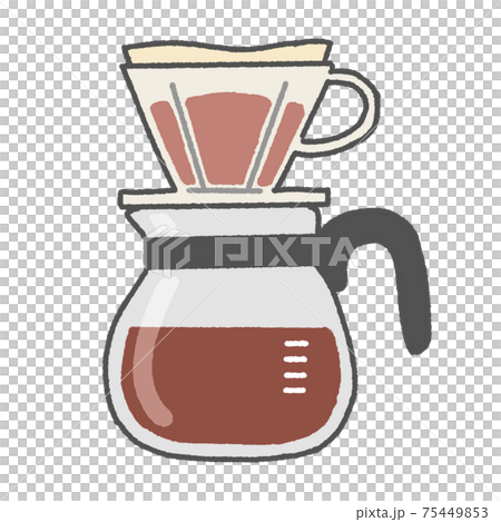 ドリップコーヒーのイラスト素材