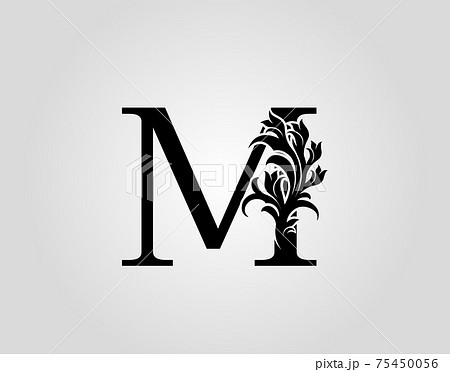 Monogram Letter M Luxury Logo Icon Vintage のイラスト素材