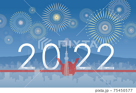 東京と富士山と水引  2022 75450577