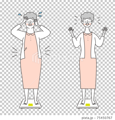 Women's set of scales and elderly glasses Women's set of scales and elderly glasses 75450767