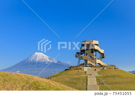 静岡田子の浦_富士山ドラゴンタワーの風景 75451055