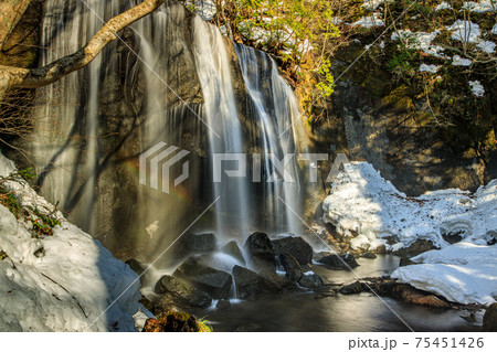 晩冬の達沢不動滝 75451426