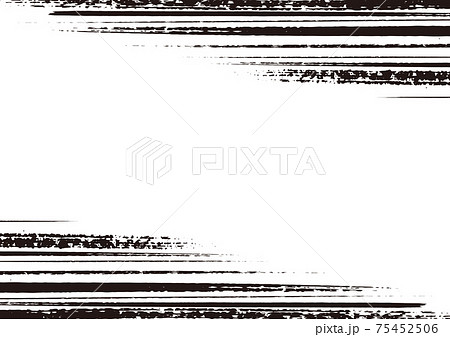 和柄筆フレーム10のイラスト素材