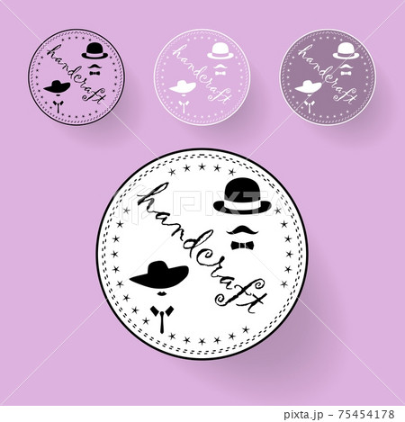 Stamps for needlework, handmade, handicraft products. Vector illustration Stamps for needlework, handmade, handicraft products. Vector illustration 75454178