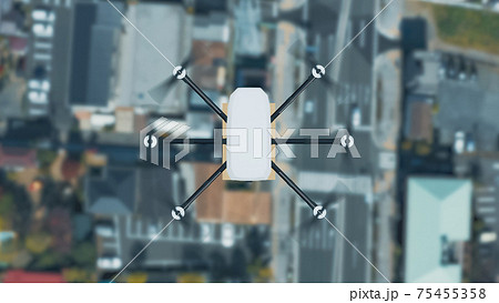 ドローン配送イメージ ドローン宅配サービス ドローン配送イメージ ドローン宅配サービス 75455358