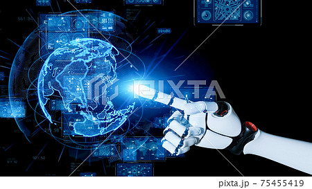 AIイメージ　グローバルネットワーク  75455419