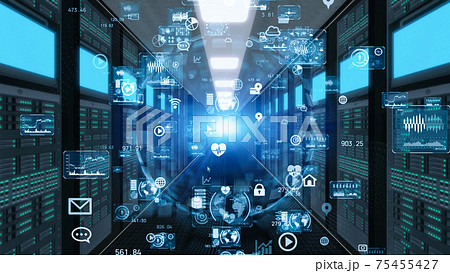 データセンター　サーバルーム 75455427