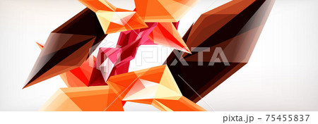 Vector 3d triangles and pyramids abstract background for business or technology presentations, internet posters or web brochure covers Vector 3d triangles and pyramids abstract background for business or technology presentations, internet posters or web brochure covers 75455837
