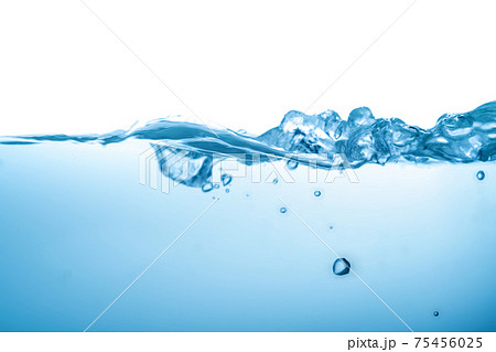 Clear water waves. Water wave isolated on white background Clear water waves. Water wave isolated on white background 75456025