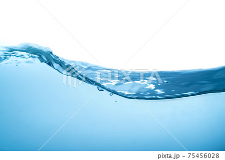Clear water waves. Water wave isolated on white background Clear water waves. Water wave isolated on white background 75456028