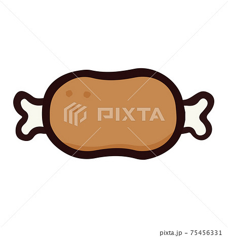 シンプルでかわいいお肉のイラスト 手書き風のイラスト素材