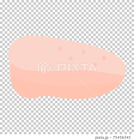 シンプルでかわいい鶏肉のイラスト フラットのイラスト素材