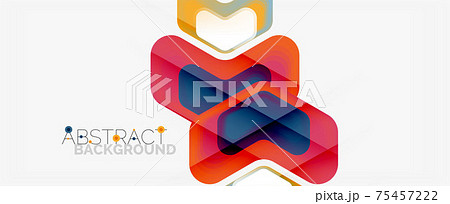 Vector 3d arrow geometric composition, abstract background for business or technology presentation, internet poster or web brochure cover, wallpaper 75457222