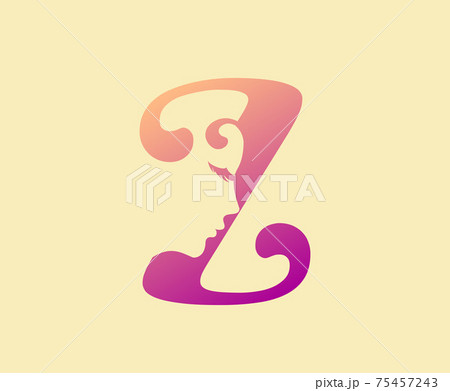 Beauty Letter Z Logo Icon. Beautiful woman's face shape on Letter. Abstract design concept for beauty salon, massage, magazine, cosmetic and spa. Beauty Letter Z Logo Icon. Beautiful woman's face shape on Letter. Abstract design concept for beauty salon, massage, magazine, cosmetic and spa. 75457243