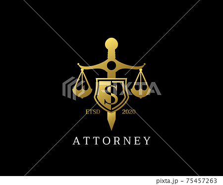 S Letter Law Logo design with golden sword, shield, wreath symbol vector design. Perfect for for law firm, company, lawyer or attorney office logo. S Letter Law Logo design with golden sword, shield, wreath symbol vector design. Perfect for for law firm, company, lawyer or attorney office logo. 75457263
