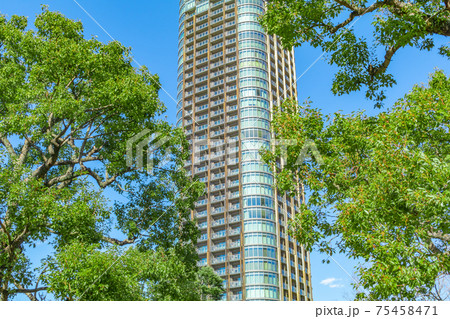 東京ミッドタウン周辺の都市風景の写真素材