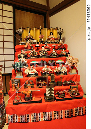 雛人形　桃の節句　　城下町長府ひなまつり 75458569