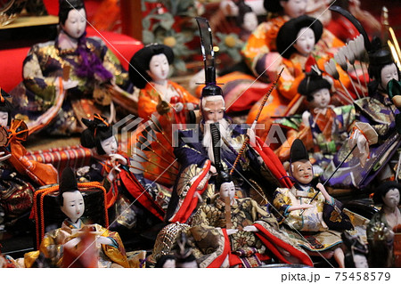 雛人形　桃の節句　　城下町長府ひなまつり 75458579