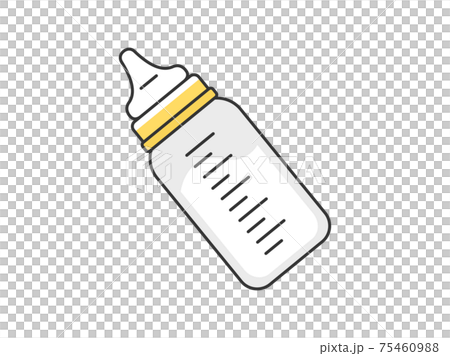 Illustration of a baby bottle with milk 75460988