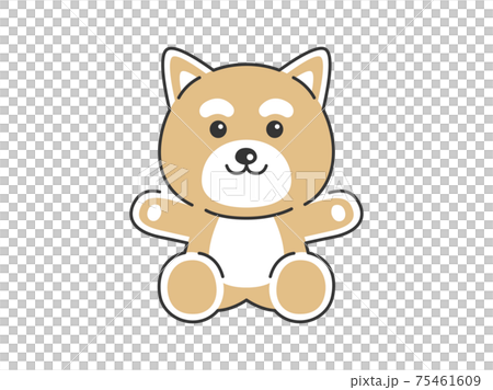 柴犬のぬいぐるみのイラスト 75461609