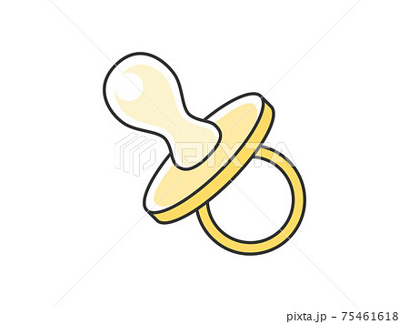 赤ちゃん用のおしゃぶりのイラストのイラスト素材