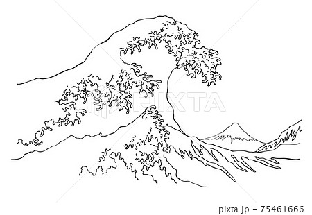 波線画のイラスト素材 [75461666] - PIXTA