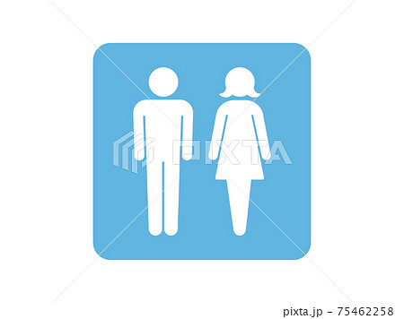 男性と女性のトイレマークのアイコンのイラスト素材