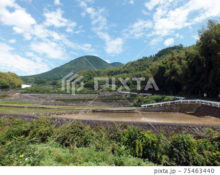 熊本・石積みの棚田や畑(金峰山麓、岩戸観音バス停周辺) 熊本・石積みの棚田や畑(金峰山麓、岩戸観音バス停周辺) 75463440