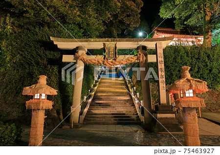 【石川県】山代温泉 服部神社の夜景 【石川県】山代温泉 服部神社の夜景 75463927