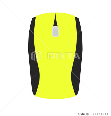 PC computer mouse vector illustration technology with button equipment device icon. PC object isolated white symbol. Modern electronic mouse with scroll pointer tool shape. Computer device accessory 75464043