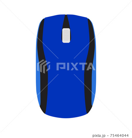 PC computer mouse vector illustration technology with button equipment device icon. PC object isolated white symbol. Modern electronic mouse with scroll pointer tool shape. Computer device accessory 75464044
